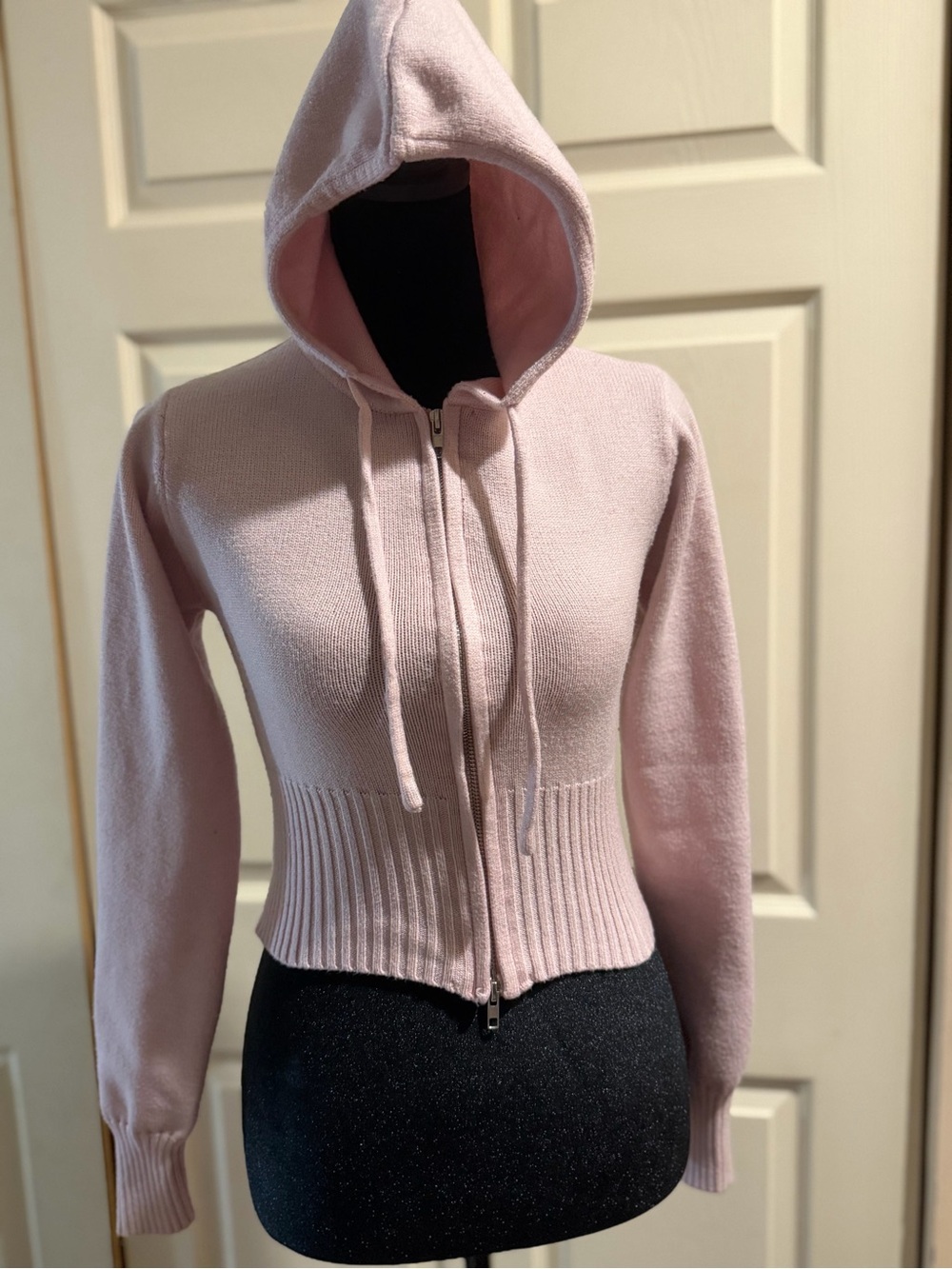 Edikted  Pink Hooded Zip Sweater
